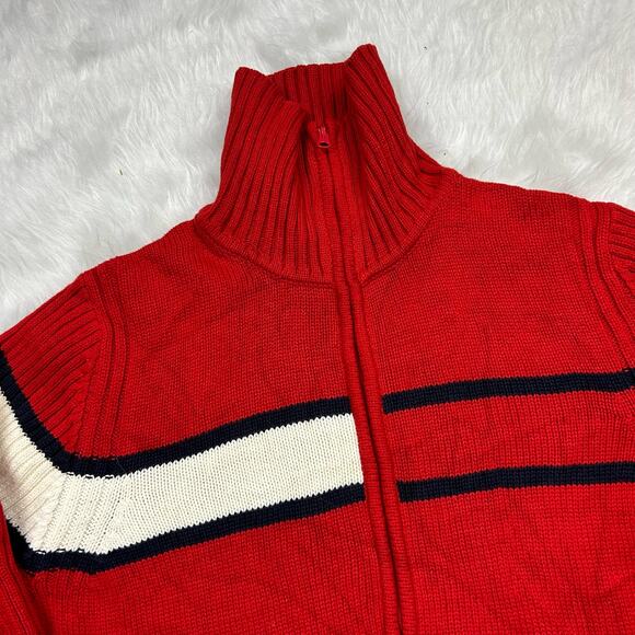 Vintage Tommy Hilfiger knit zip up sweater size XL - Picture 2 of 7